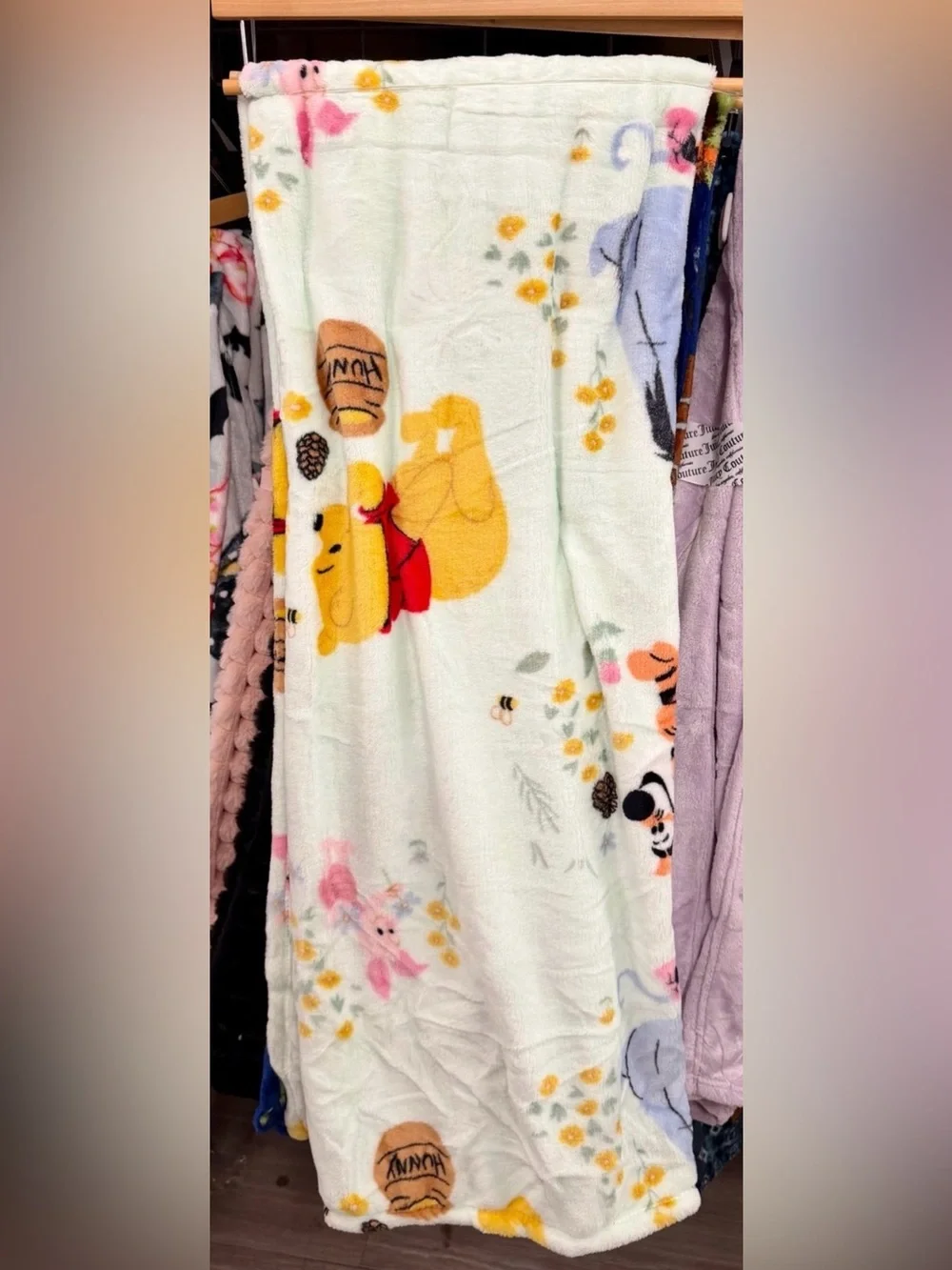 winnie the pooh plush blanket throw